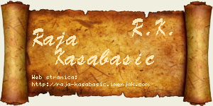Raja Kasabašić vizit kartica